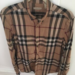 Burberry Brit Mens Medium Check Pattern Shirt